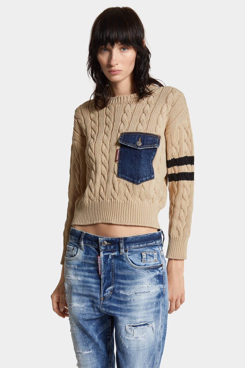 DENIM MIX PULLOVER - 3