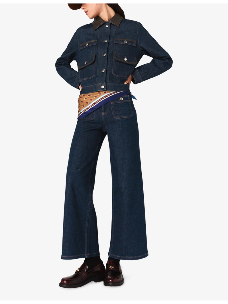 maje Patch-Pocket Straight-Leg Stretch-Denim Jeans outlook