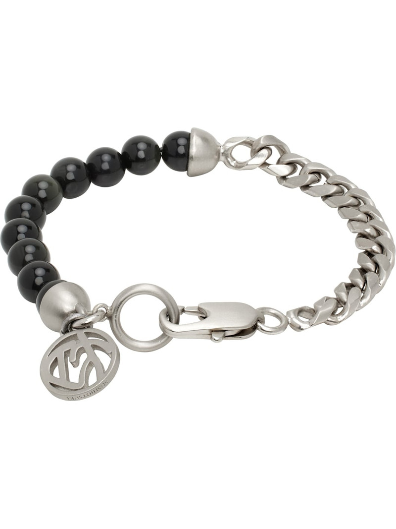 SOSHIOTSUKI Black & Silver Half Juzu Bracelet outlook