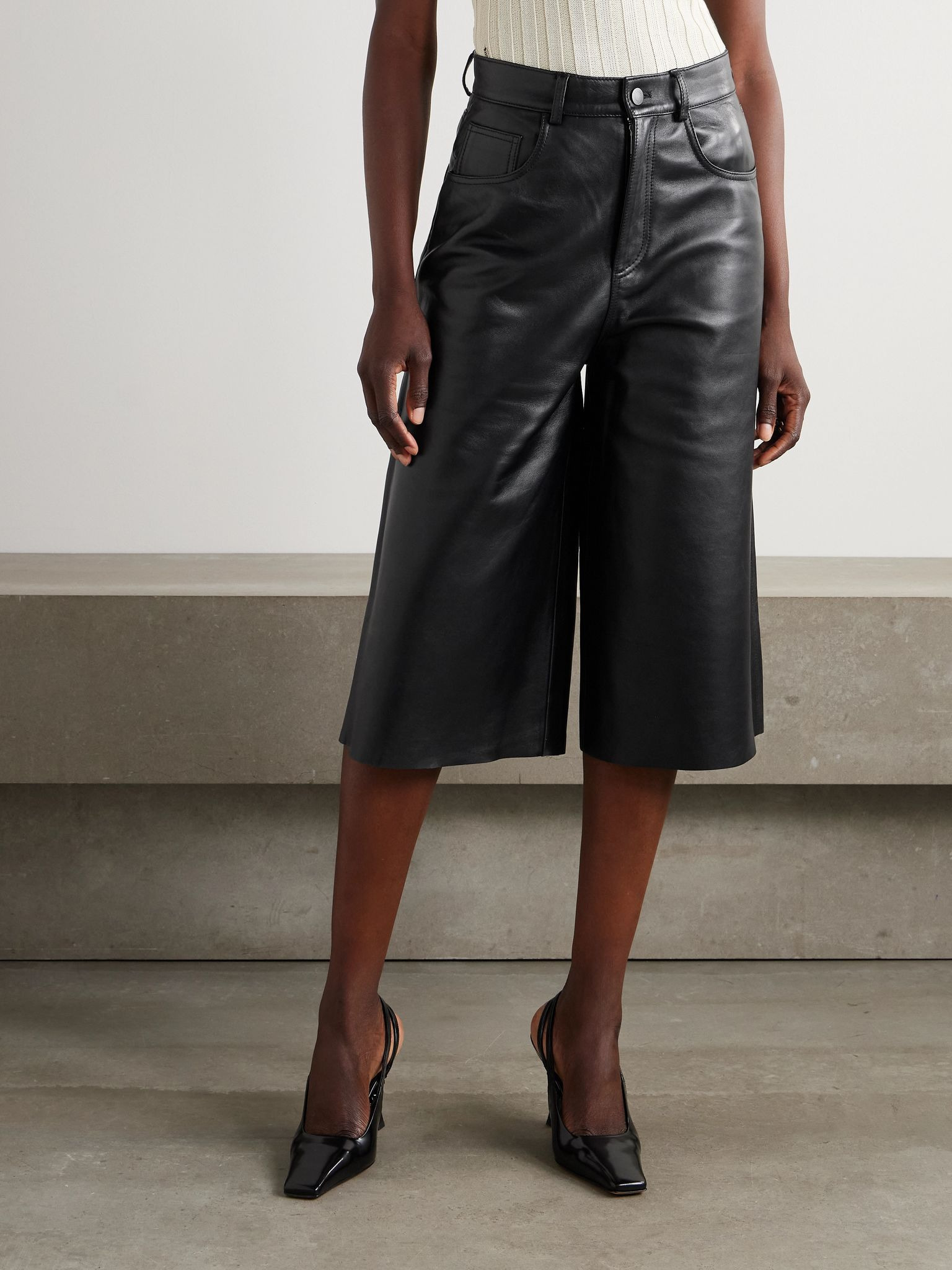Belle leather shorts Black - 3