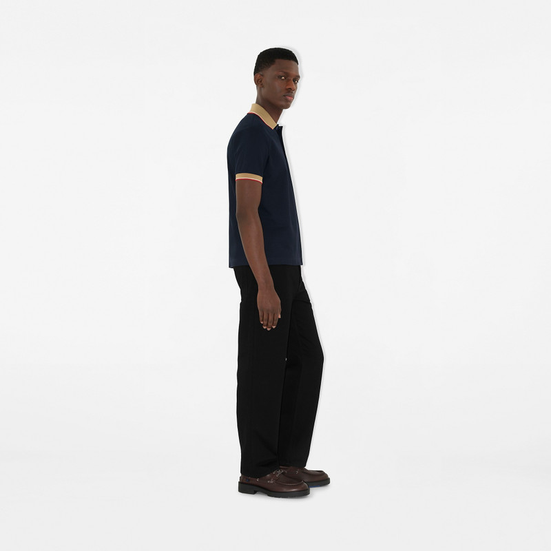 Logo Collar Cotton Polo Shirt 4