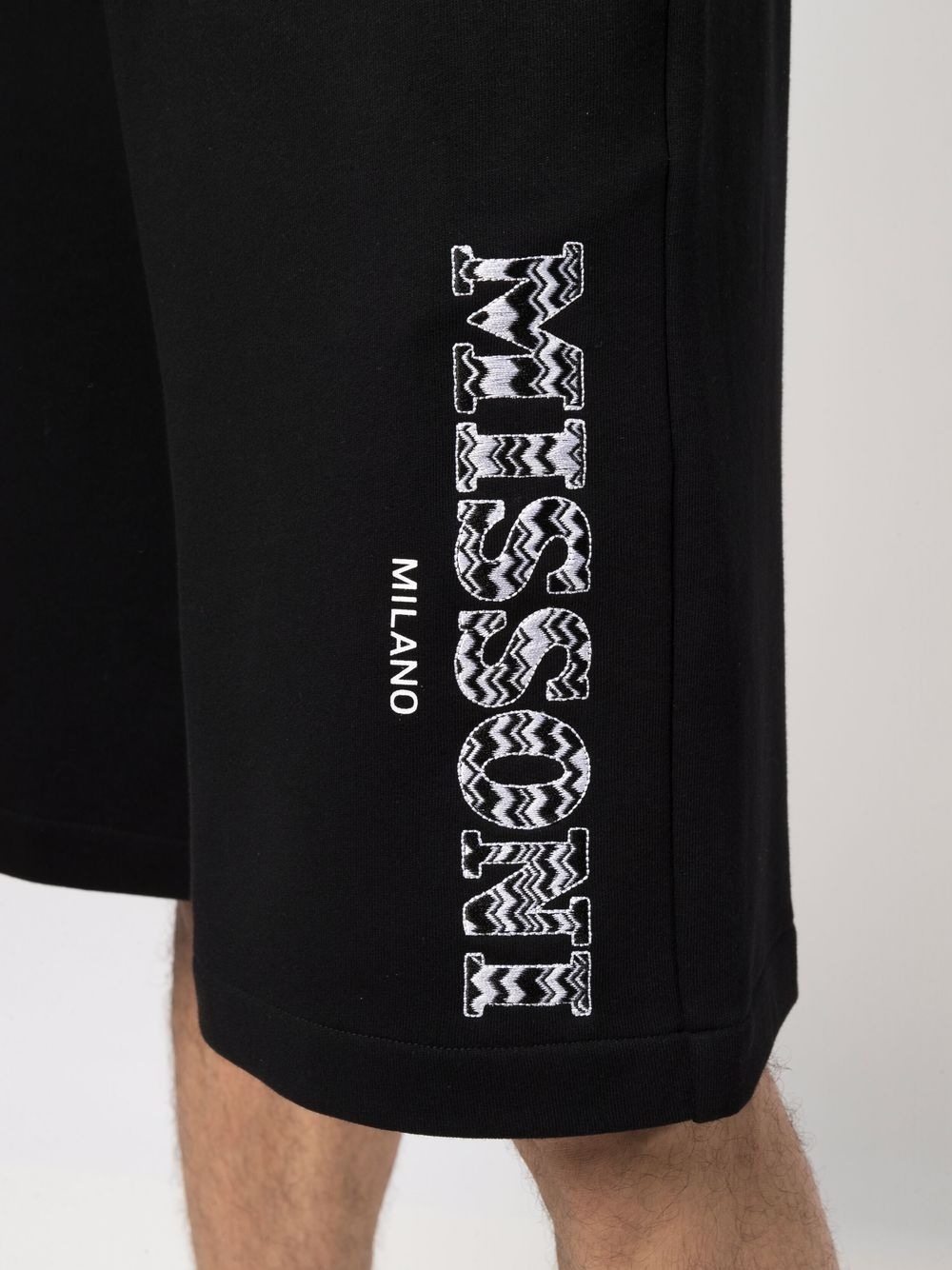 logo-print track shorts - 5