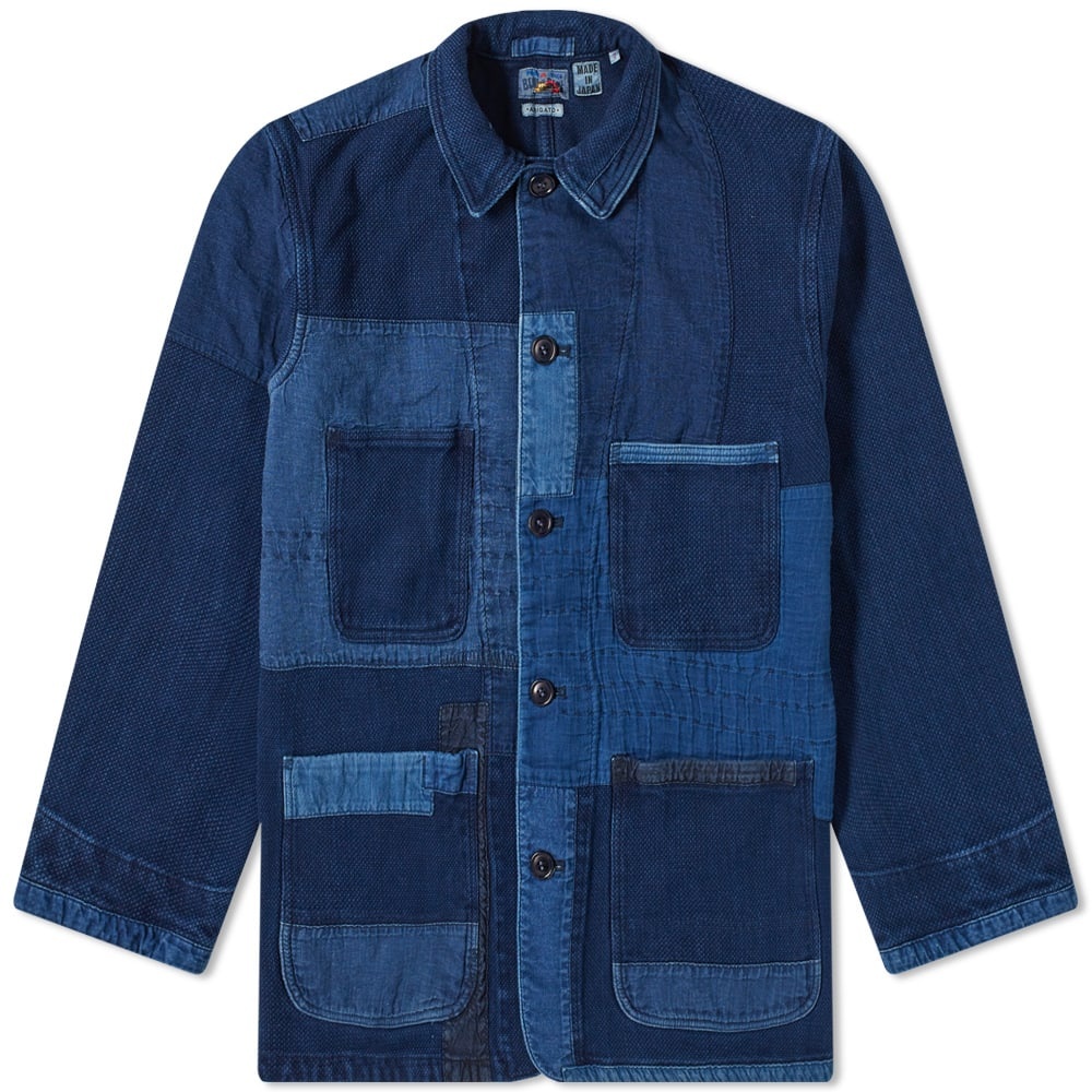 Blue Blue Japan Sashiko Patchwork Coverall Jacket - 1