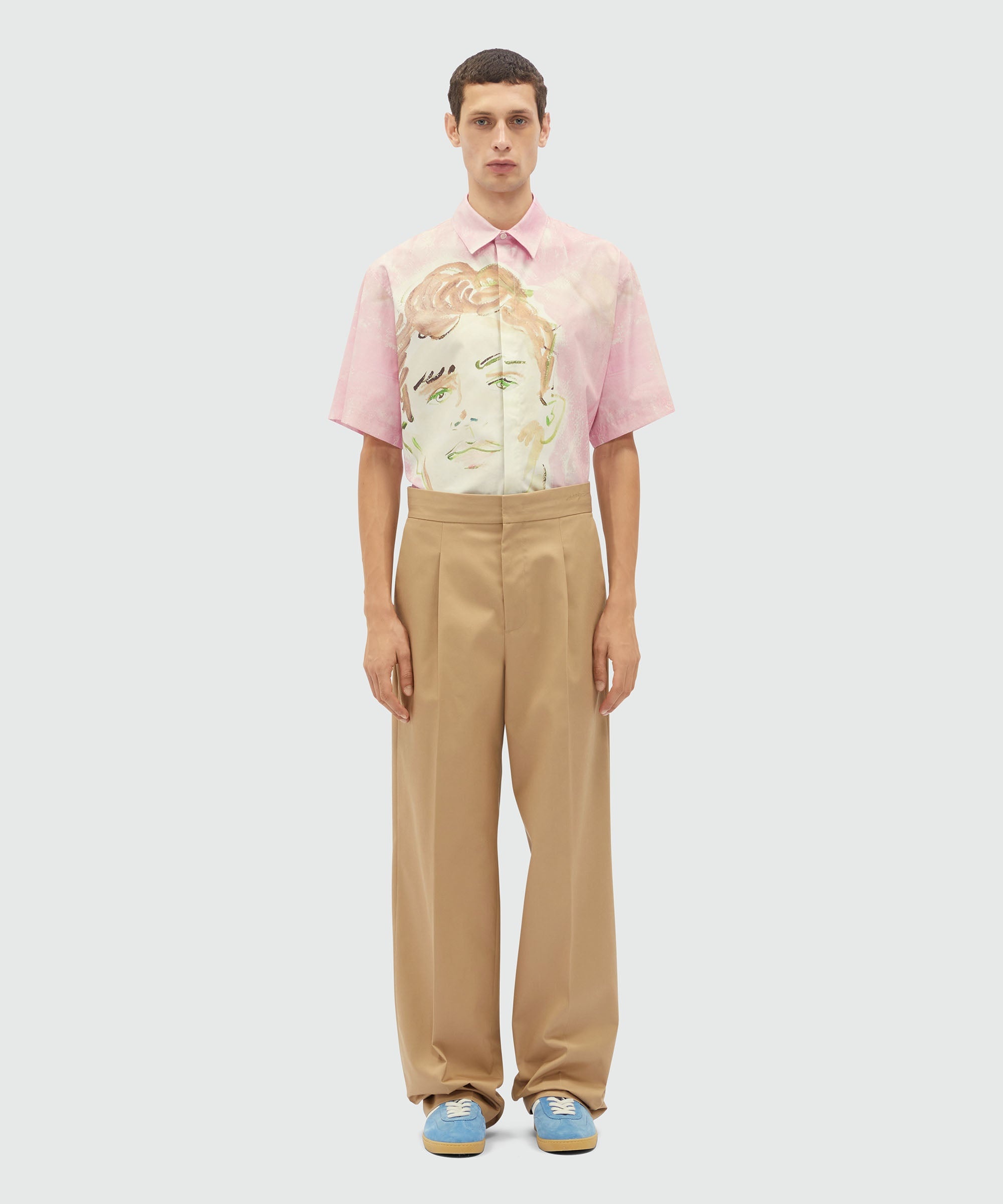 Hazelnut technical gabardine trousers - 2