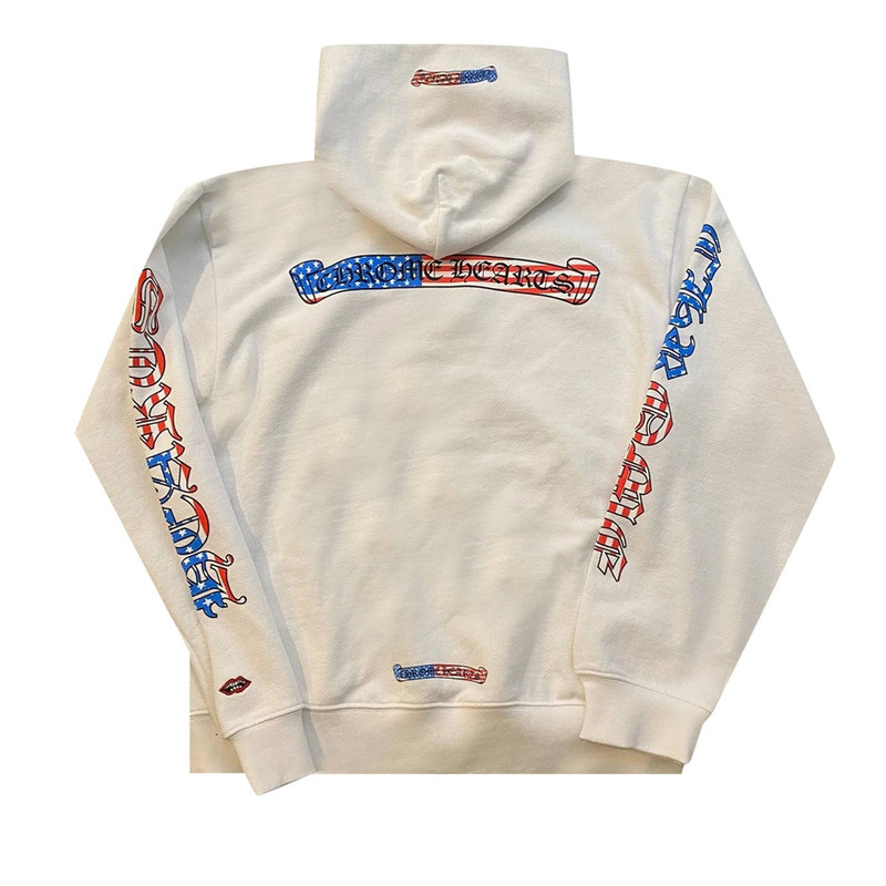 Chrome Hearts Chrome Hearts x Matty Boy 4th Of July Hoodie 'White' outlook