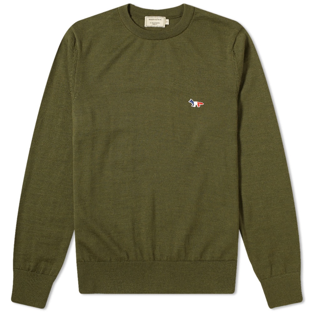 Maison Kitsuné Tricolour Fox Patch Crew - 1