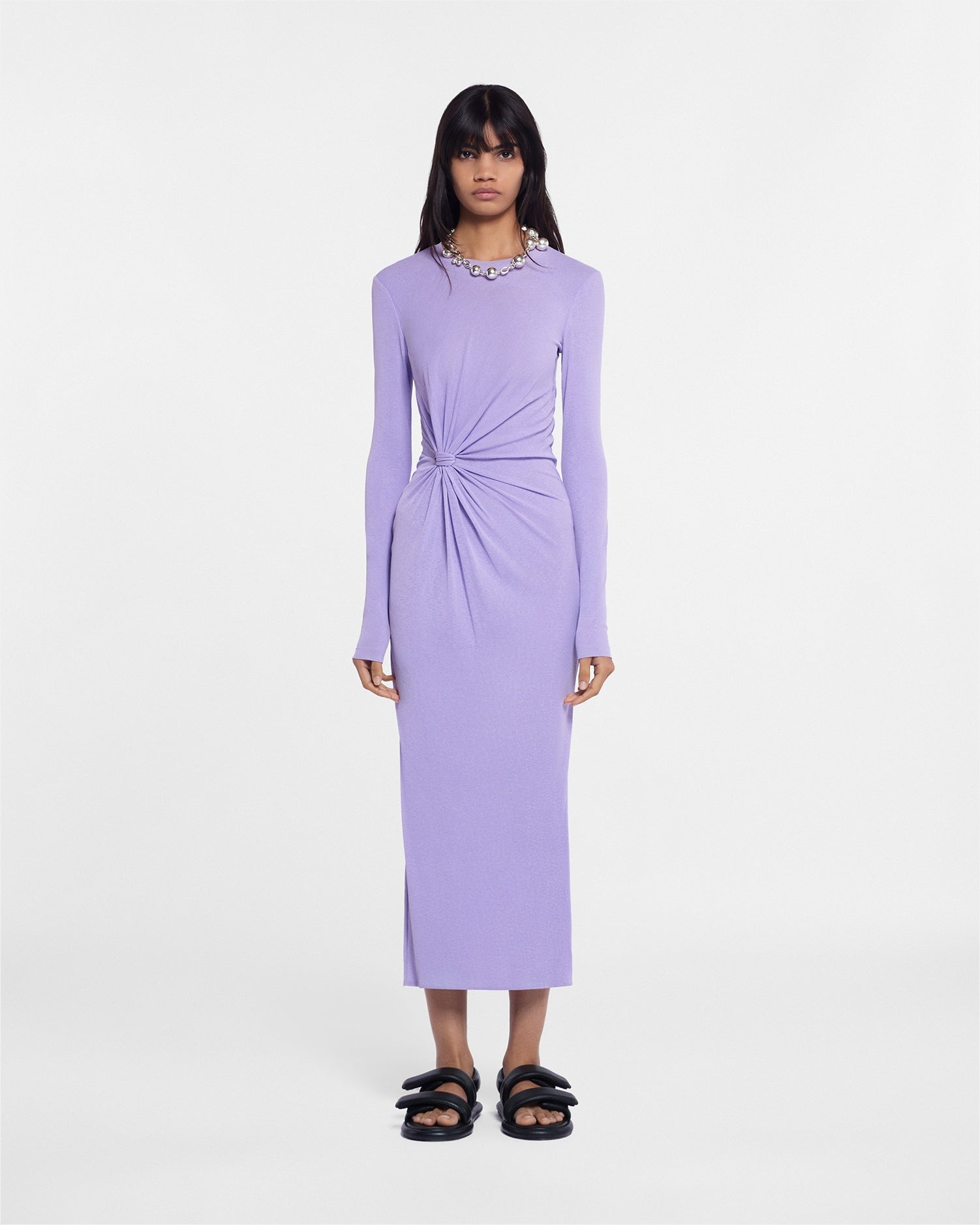 Mesh-Jersey Midi Dress - 1