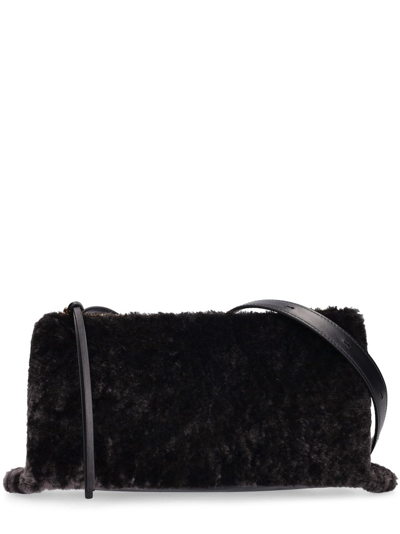 Small Empire shearling shoulder bag - 1