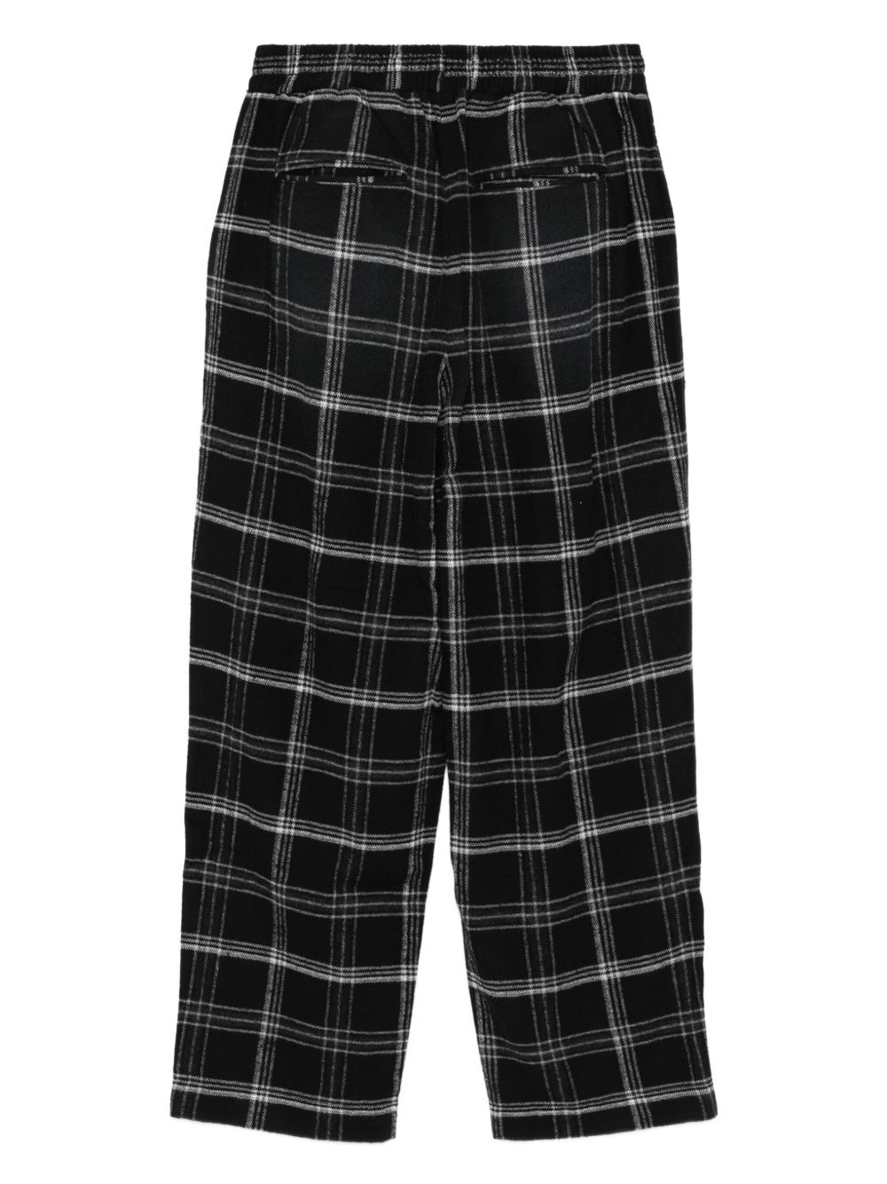 checked elastic-waist trousers - 2