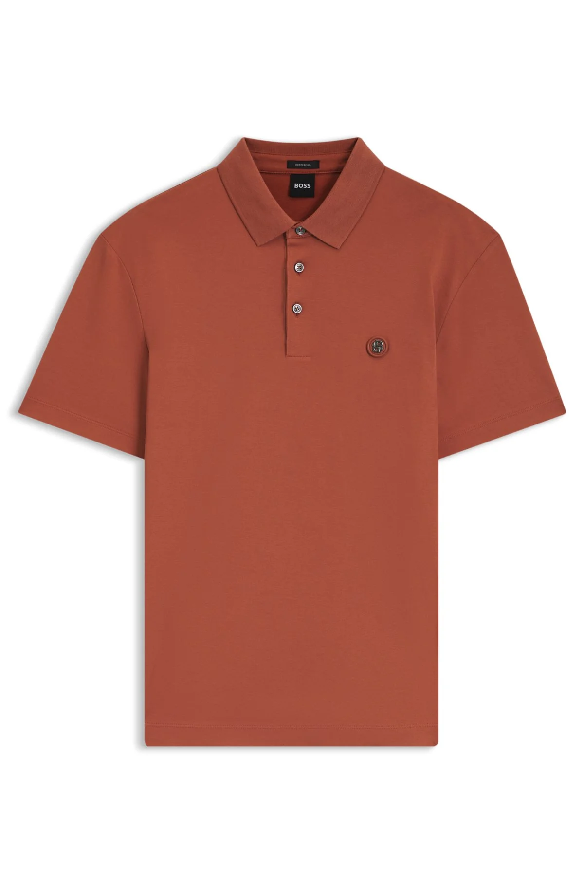 POLO SHIRT IN MERCERIZED COTTON WITH DOUBLE B MONOGRAM - 1