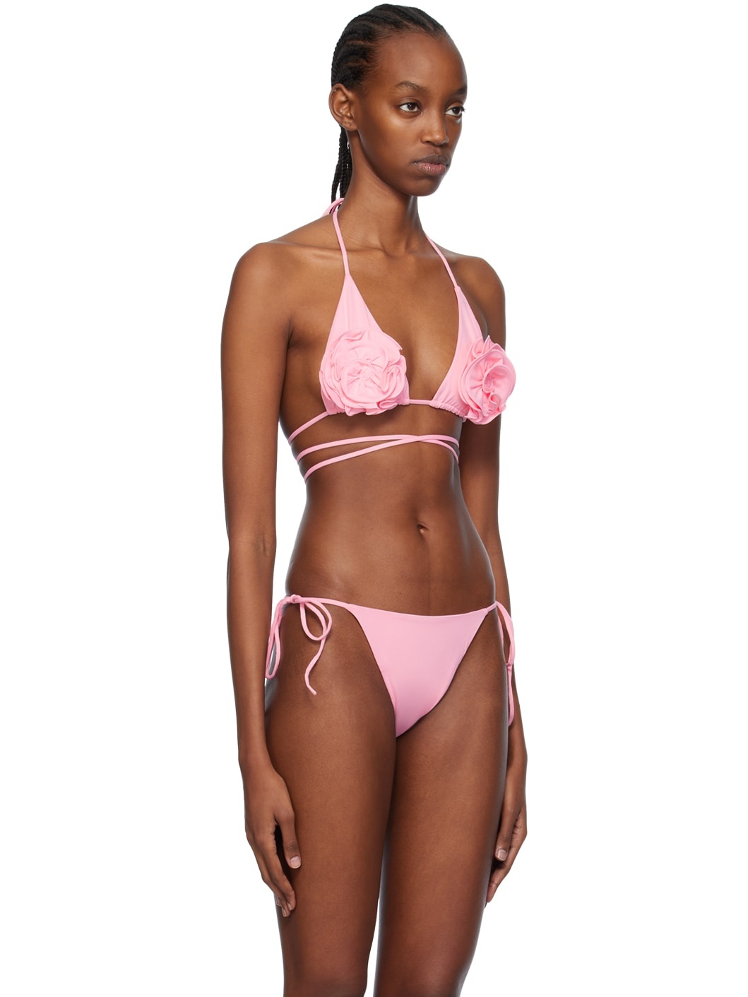 Pink Floral Bikini Top - 2