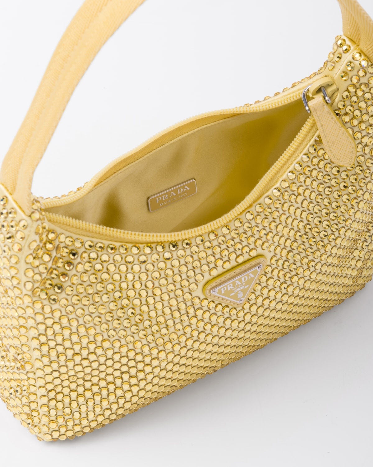 Satin mini-bag with crystals - 4