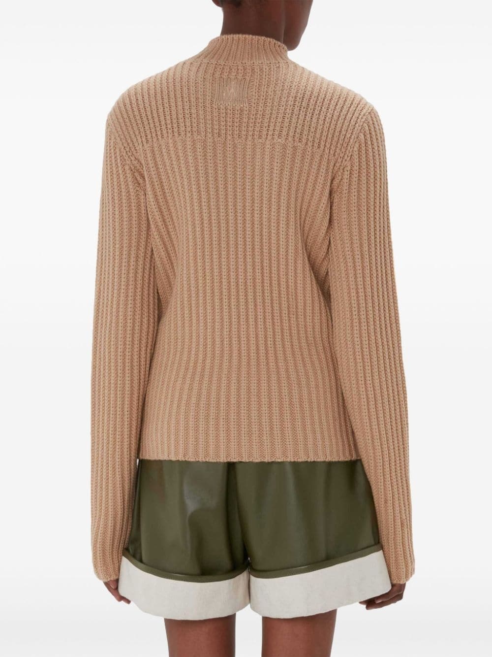 panelled ribbed jumper - 4