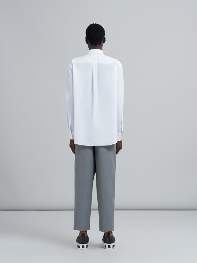 DARTED SUSTAINABLE WOOL GABARDINE TROUSERS - 3