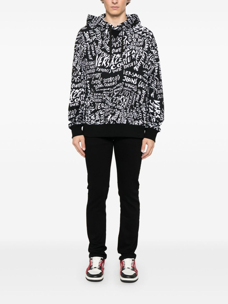 VERSACE JEANS COUTURE Logomania-printed hoodie outlook
