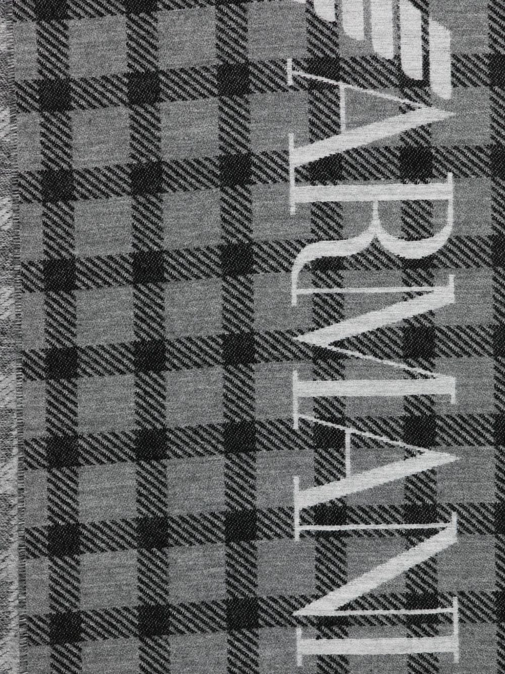 check-pattern logo scarf - 2