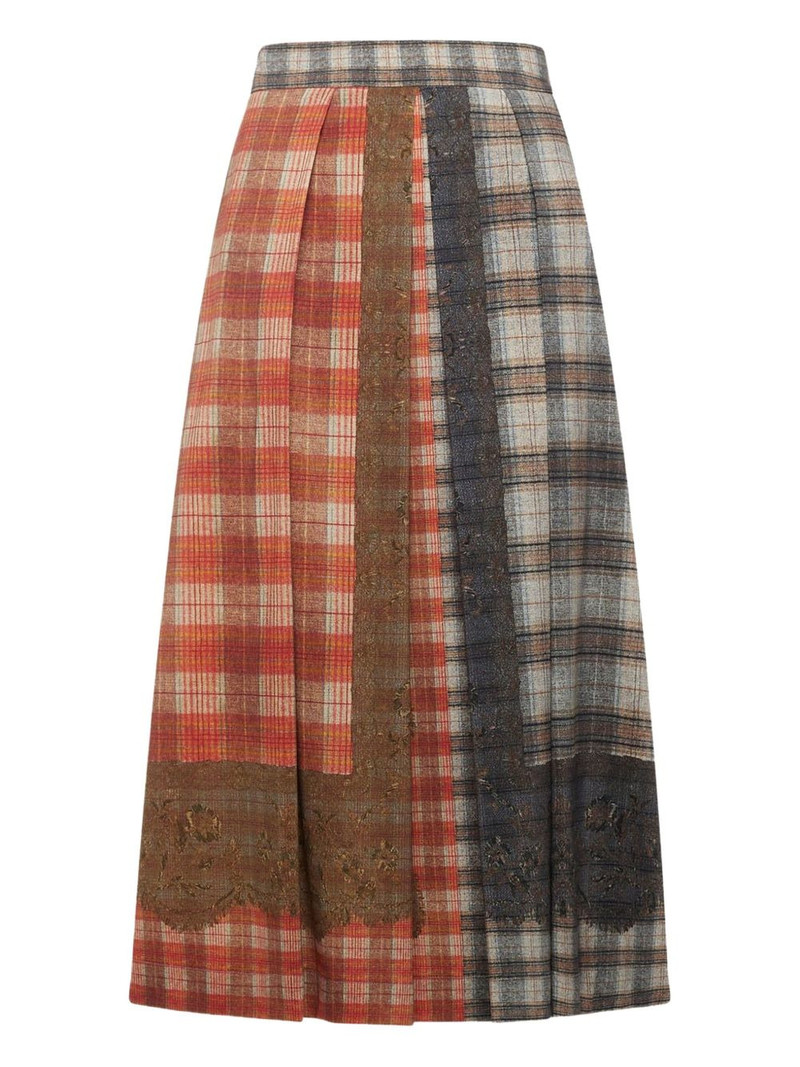 check-pattern midi skirt 1