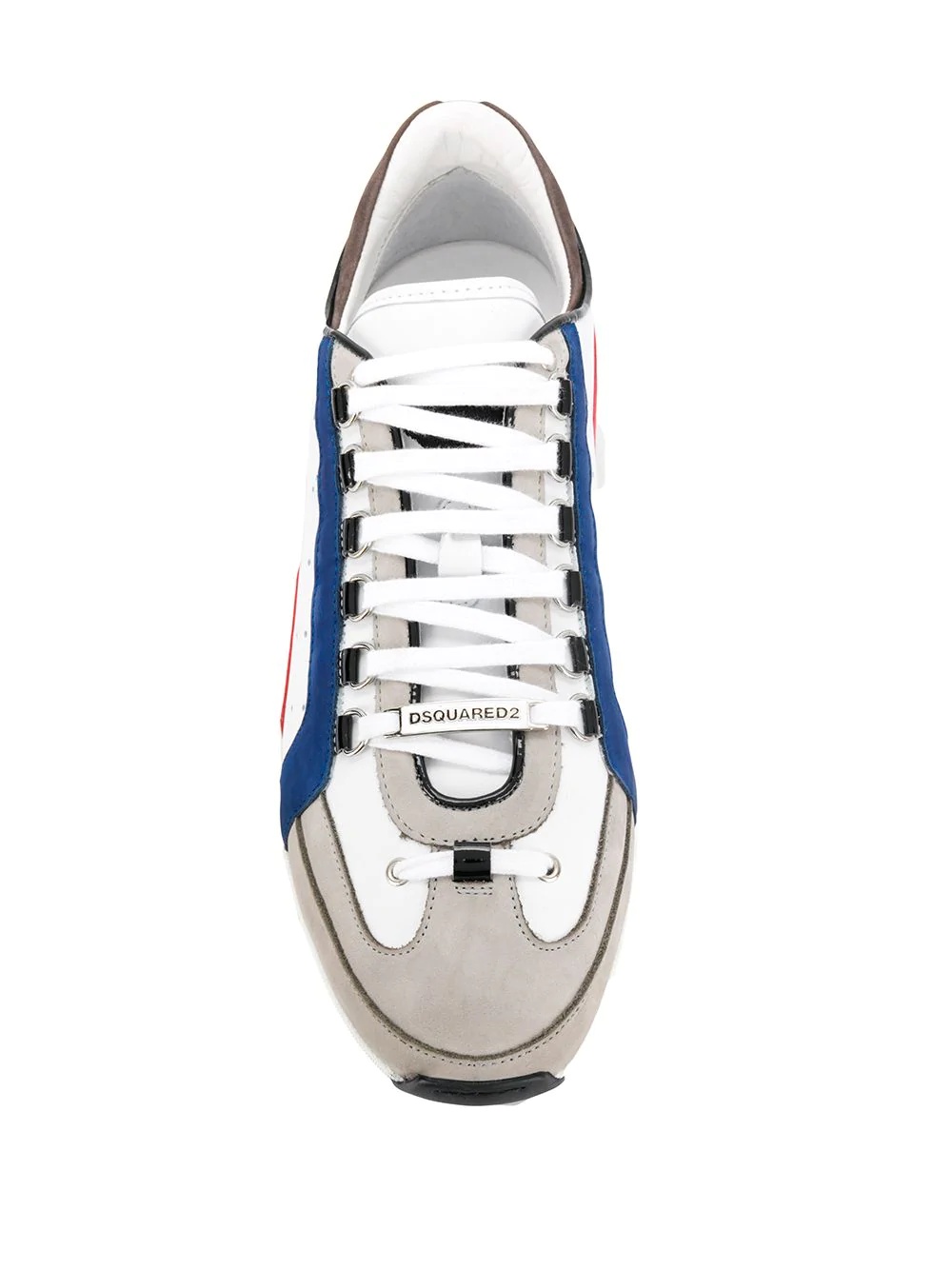 contrast panel logo sneakers - 4