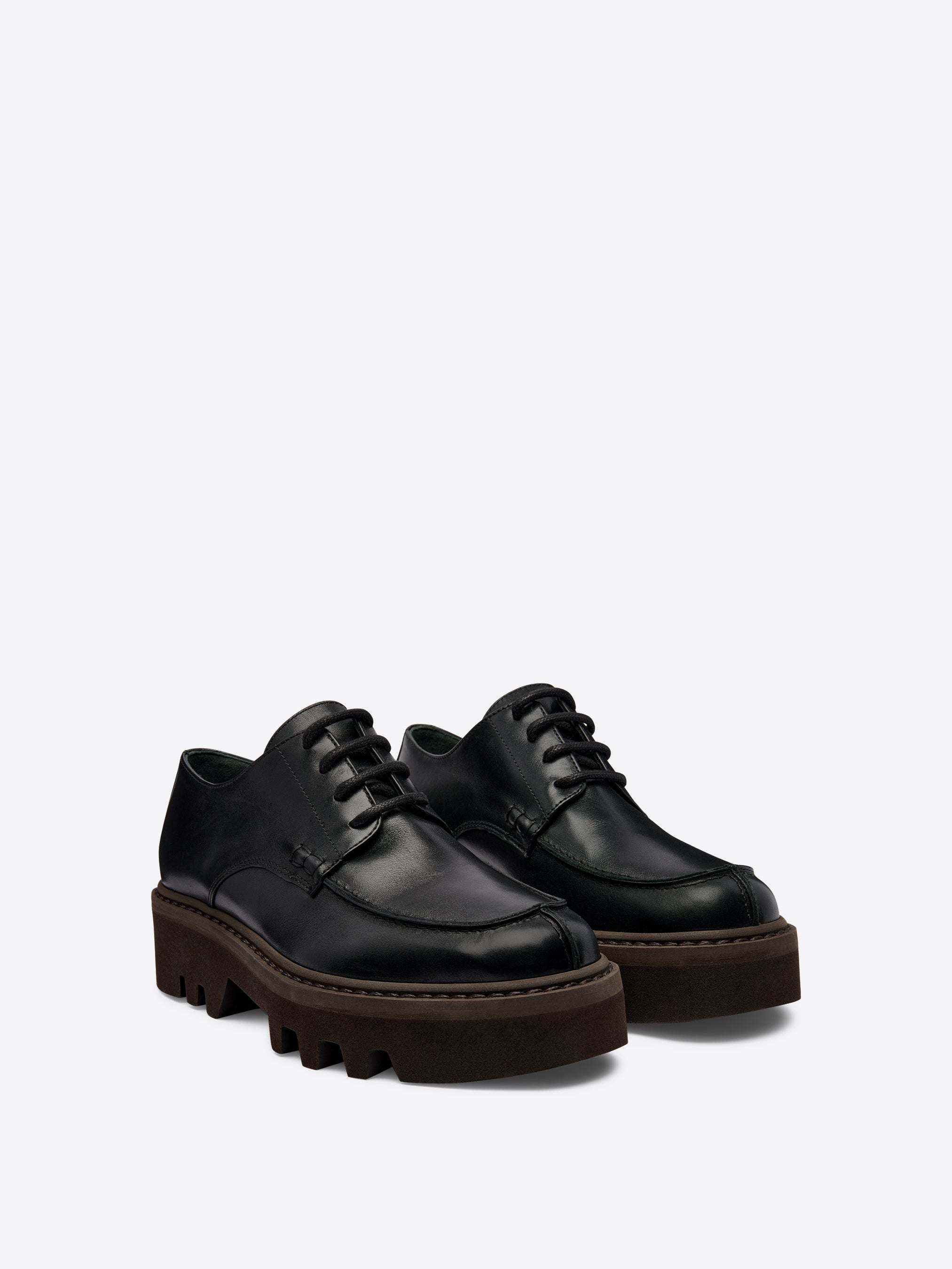 LEATHER DERBY SHOES - 3