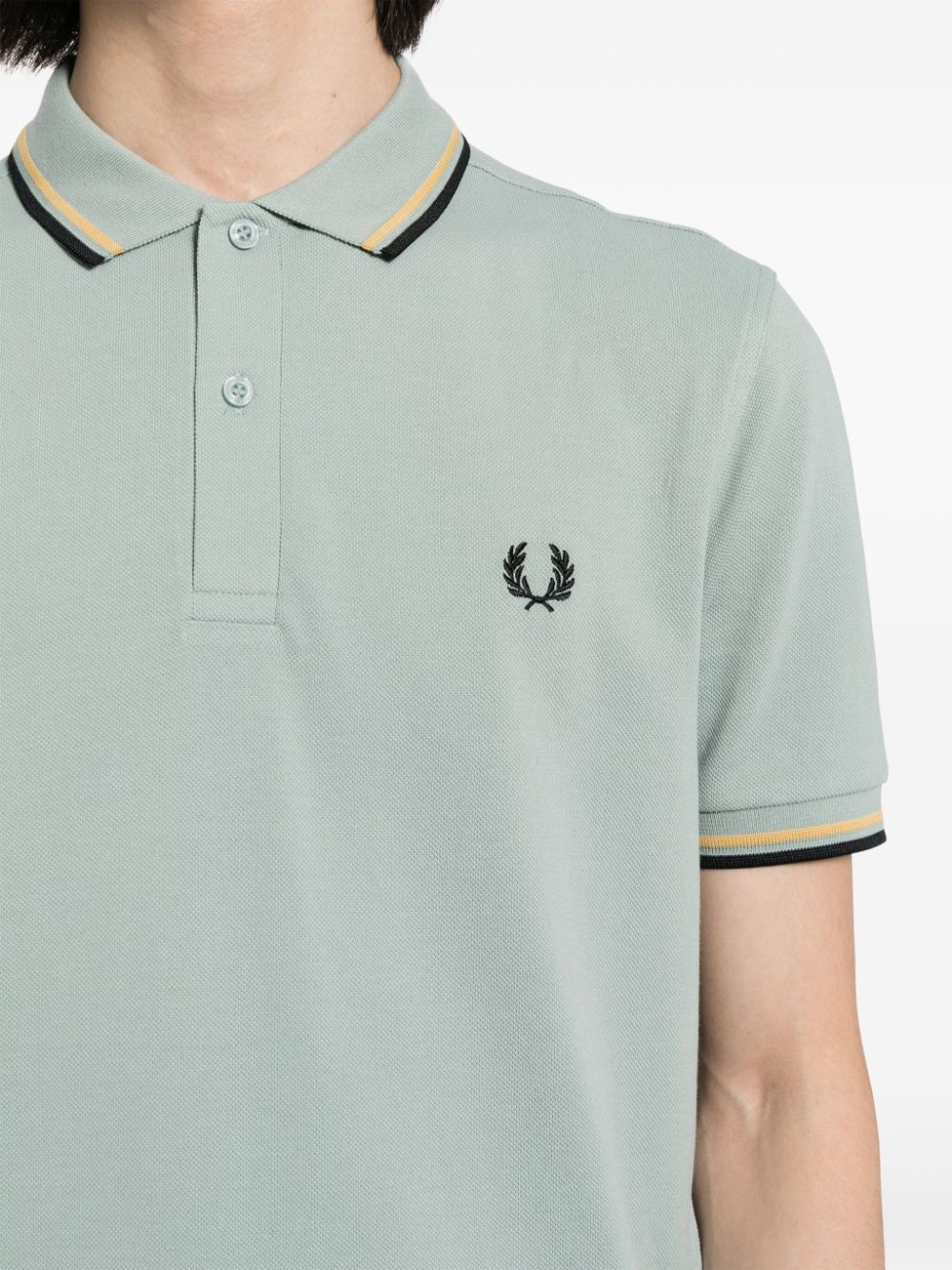 logo-embroidered cotton polo shirt - 5