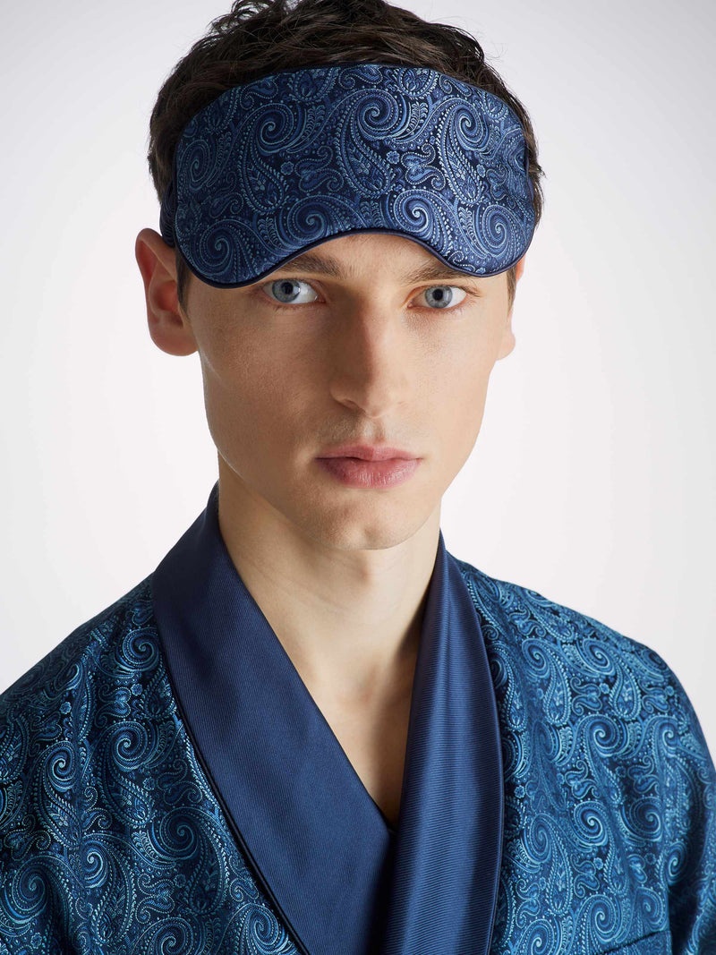 Eye Mask Verona Silk Satin Navy - 4