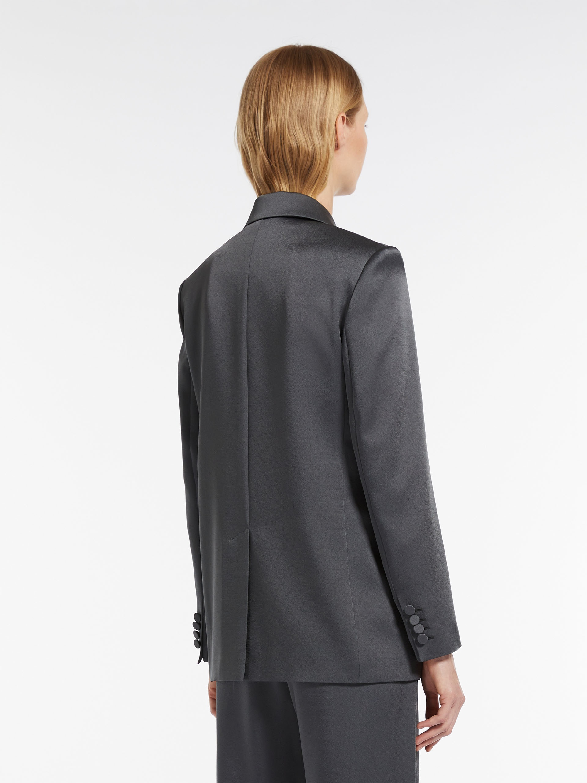 TEIERA Double-breasted envers satin blazer - 4