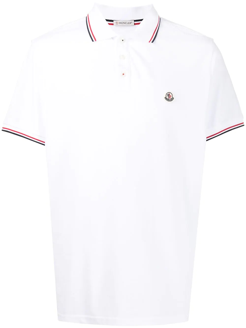 chest logo-patch polo shirt - 1