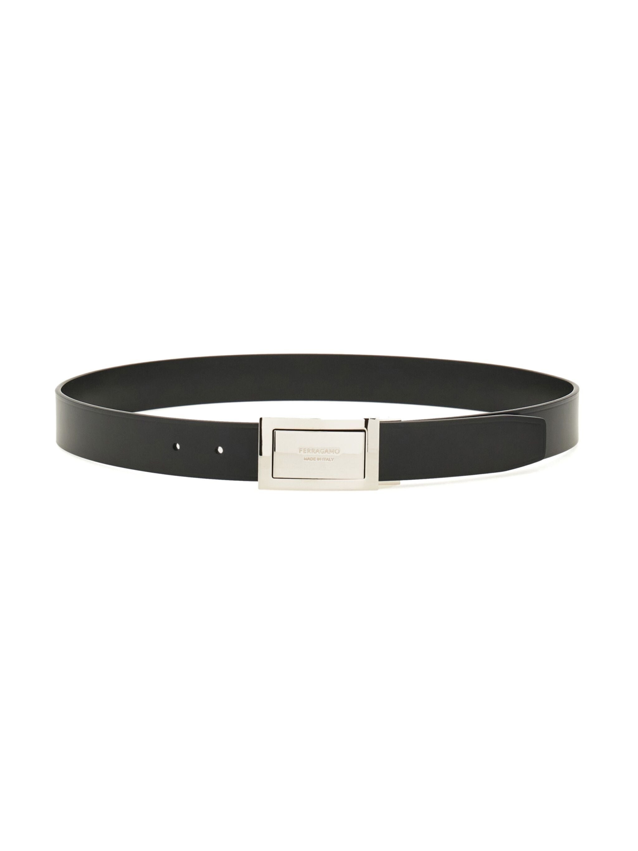 Reversible-buckle Leather Belt - 3
