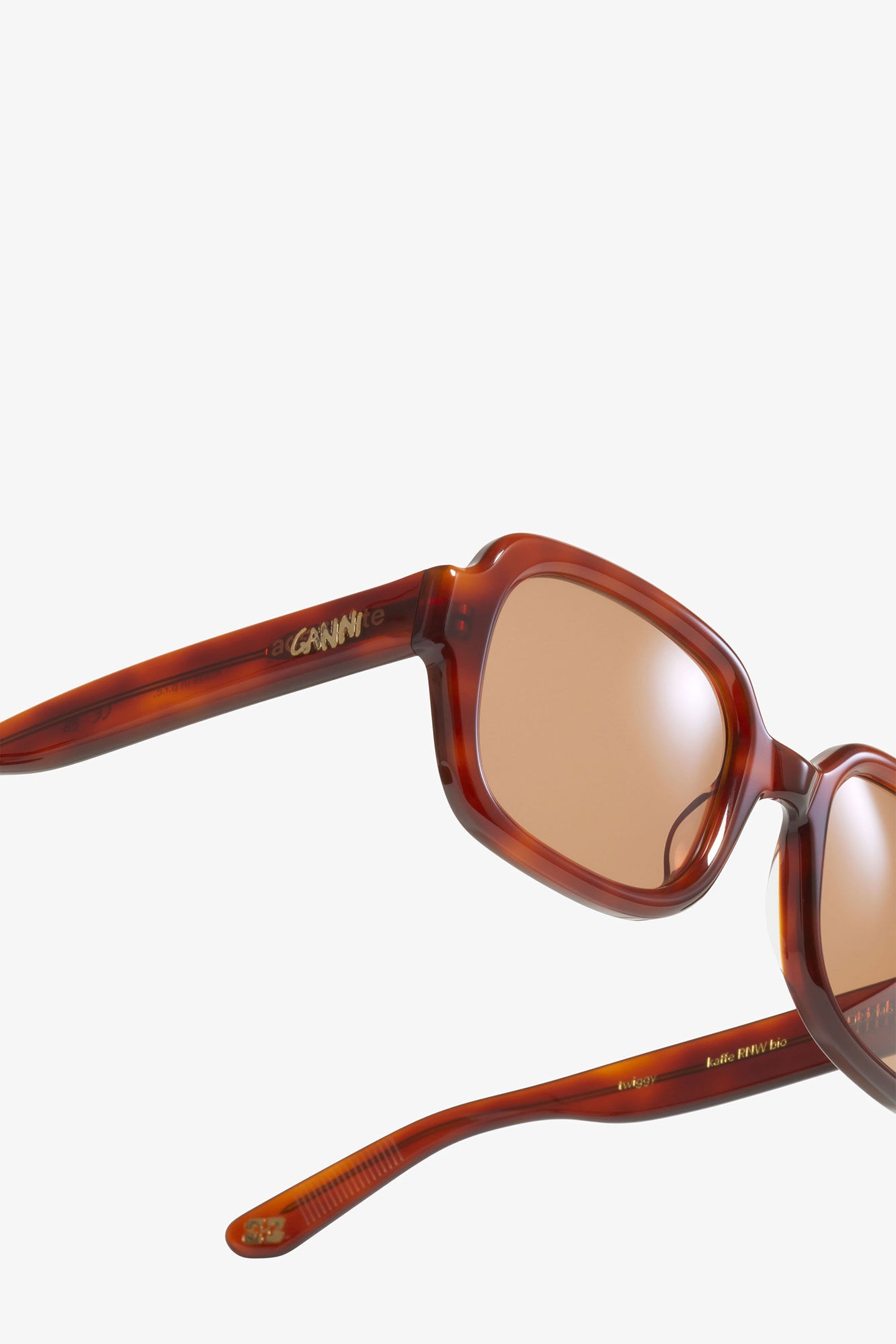 GANNI X ACE & TATE TIGER'S EYE TWIGGY SUNGLASSES - 4