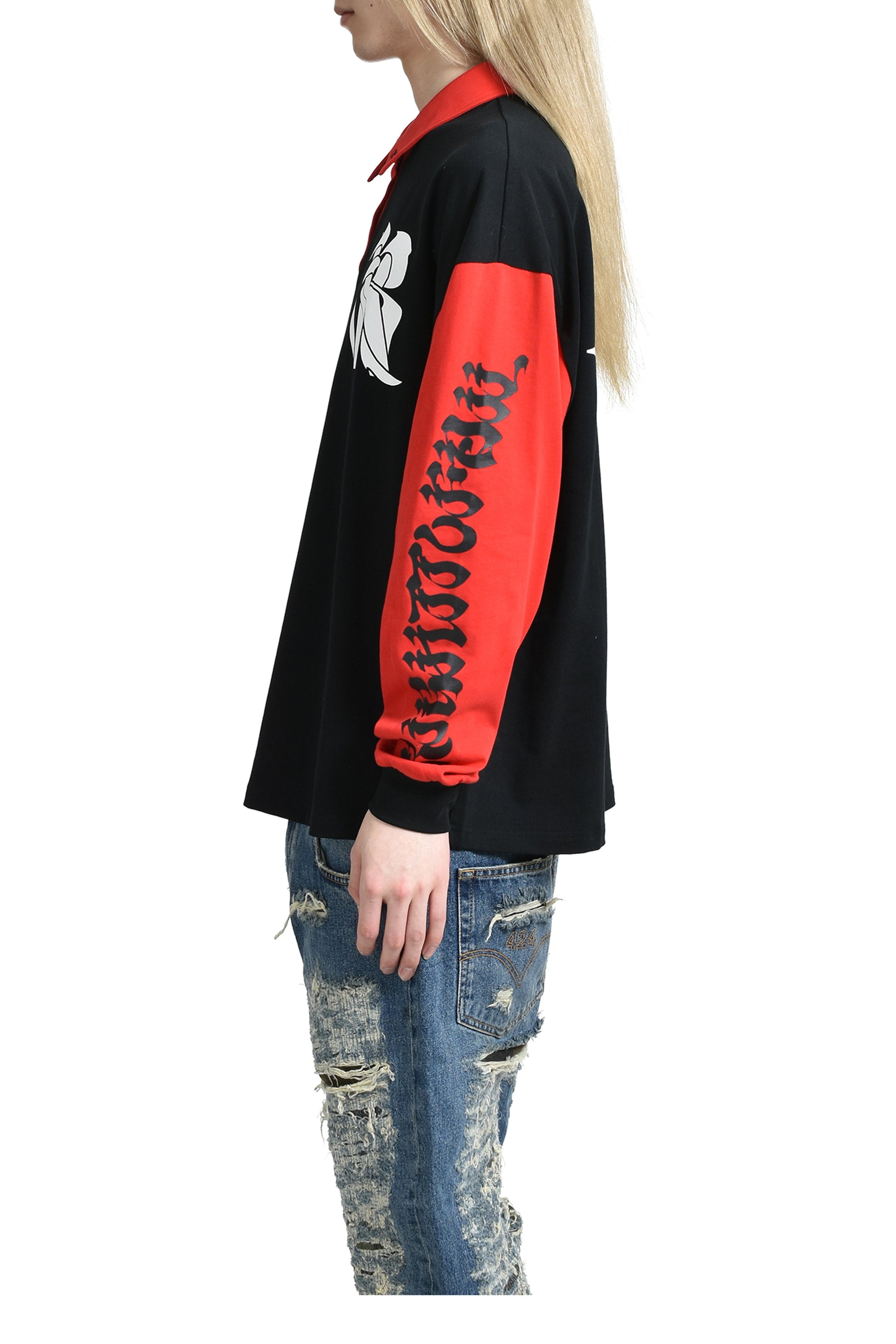 RUGBY LONGLSEEVE POLO / BLK - 3