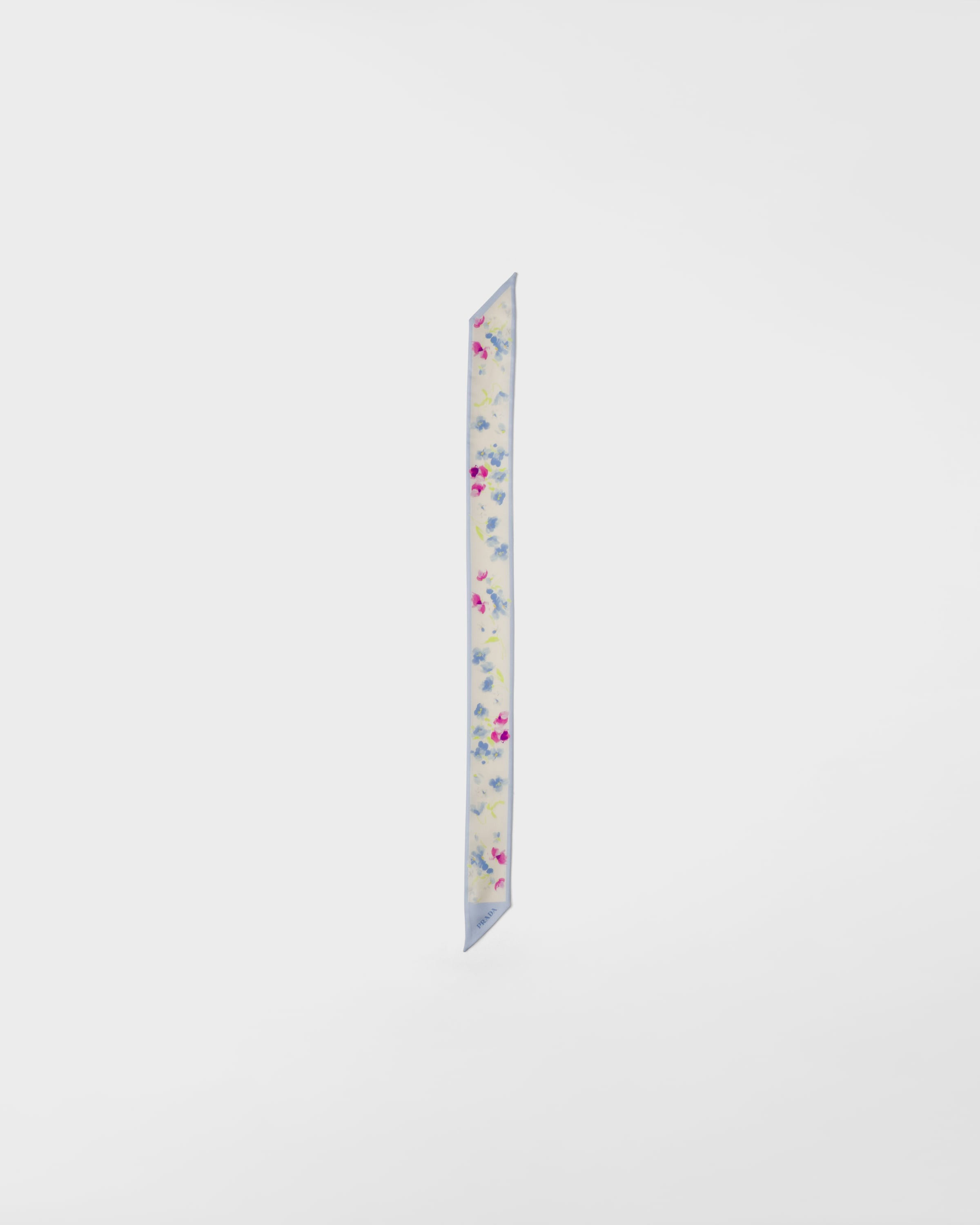 Printed silk twill skinny scarf - 3