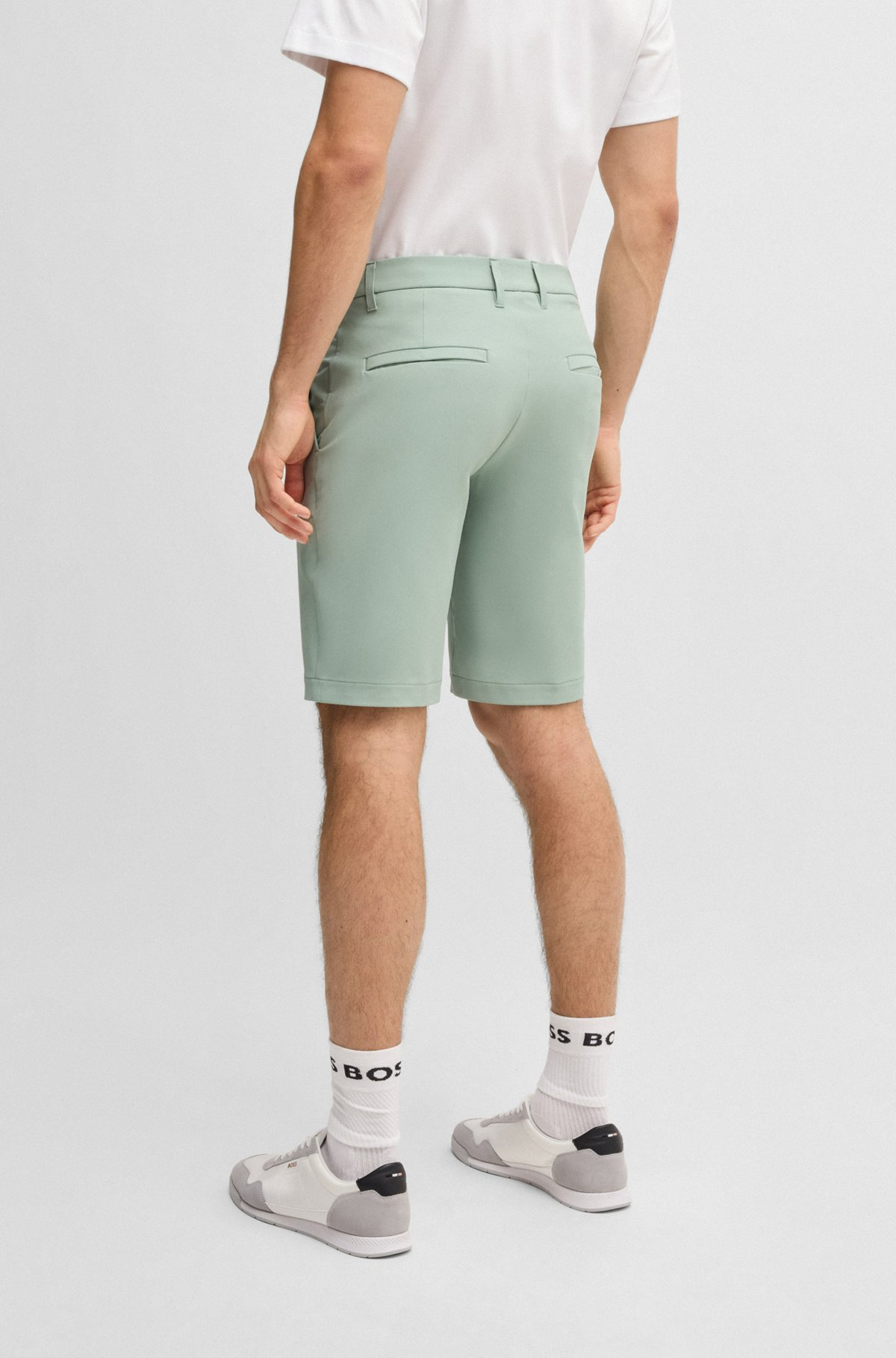 SLIM-FIT SHORTS IN WATER-REPELLENT STRETCH FABRIC - 4
