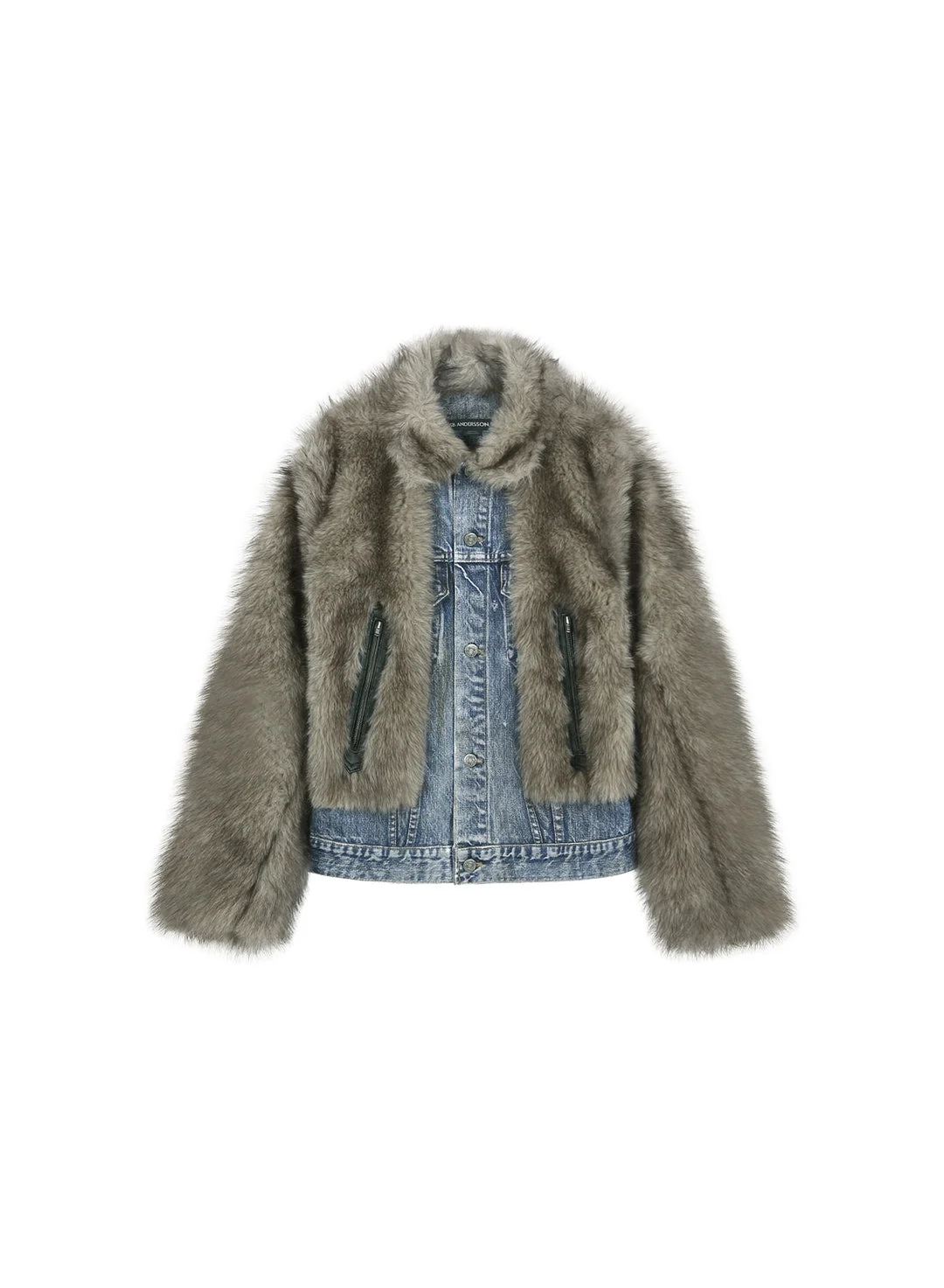 Fur On Denim Jacket - 1