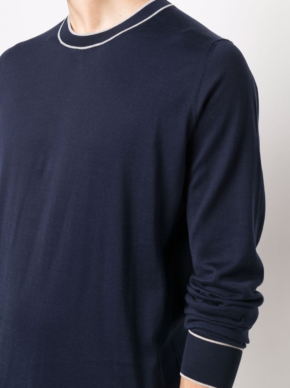 contrast-trim cotton sweatshirt - 5