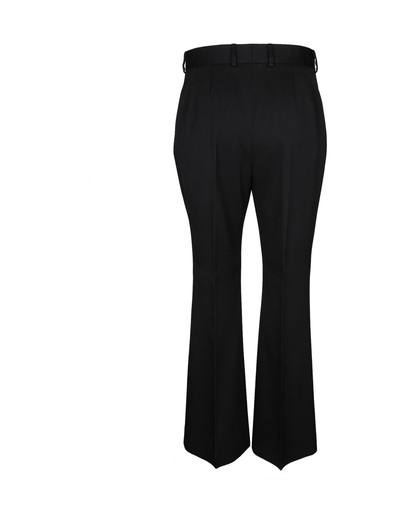 Flared Pants In Black Wool - 2