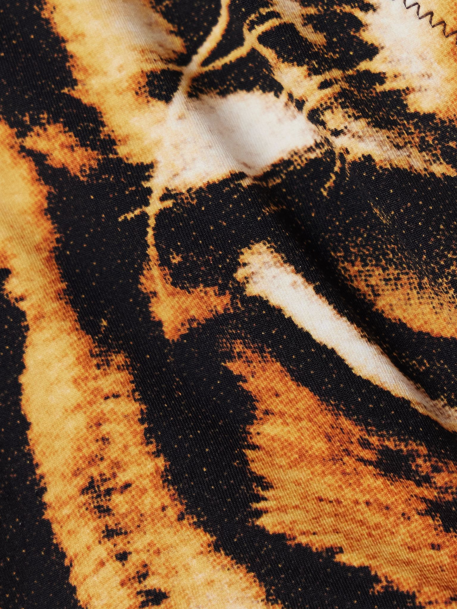 + Roberto Cavalli Signature Swim Plunge Triangle Top - Tiger Face Multi - 4