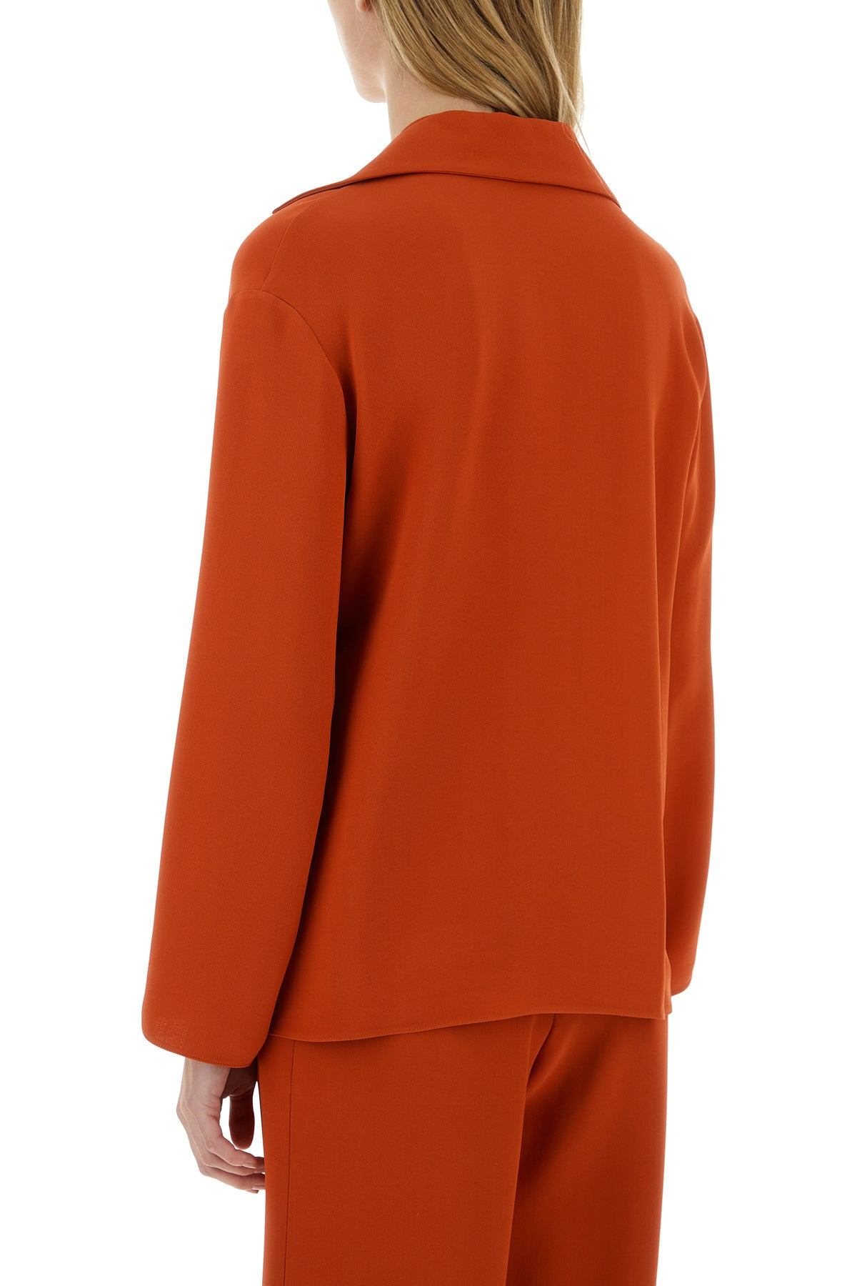 Brick crepe blouse - 4