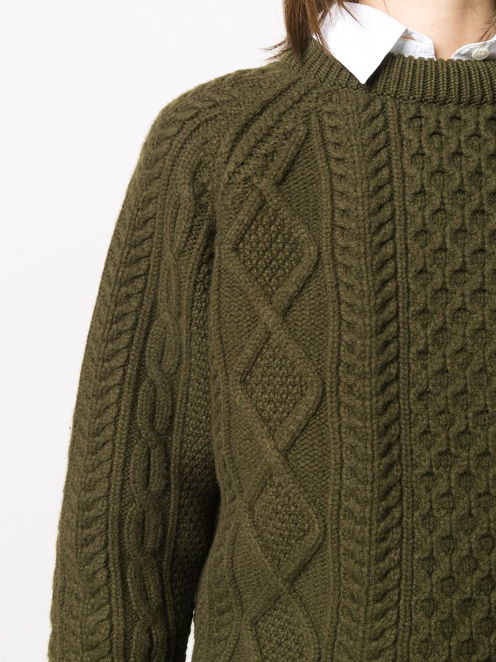 fisherman rib lambswool jumper - 5