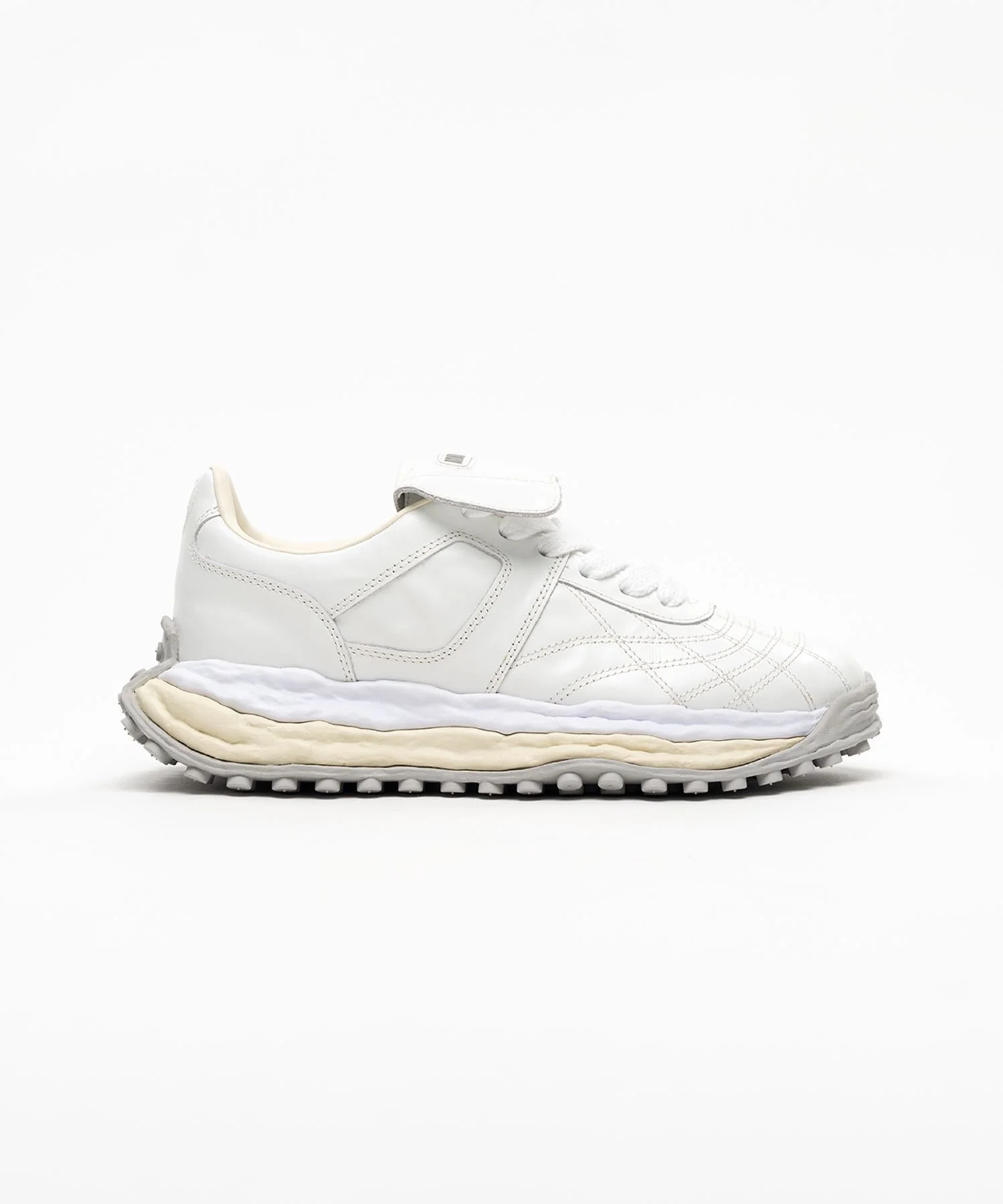 "SCOTT" OG Sole Wrinkled Leather Low-top Sneakers - 1