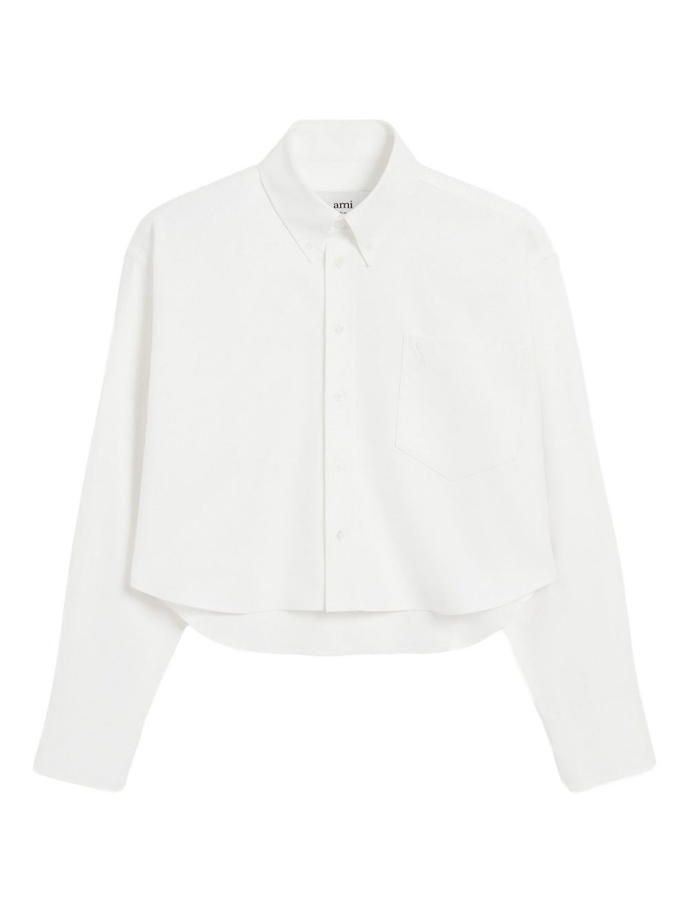 heart-embroidered Oxford shirt - 1
