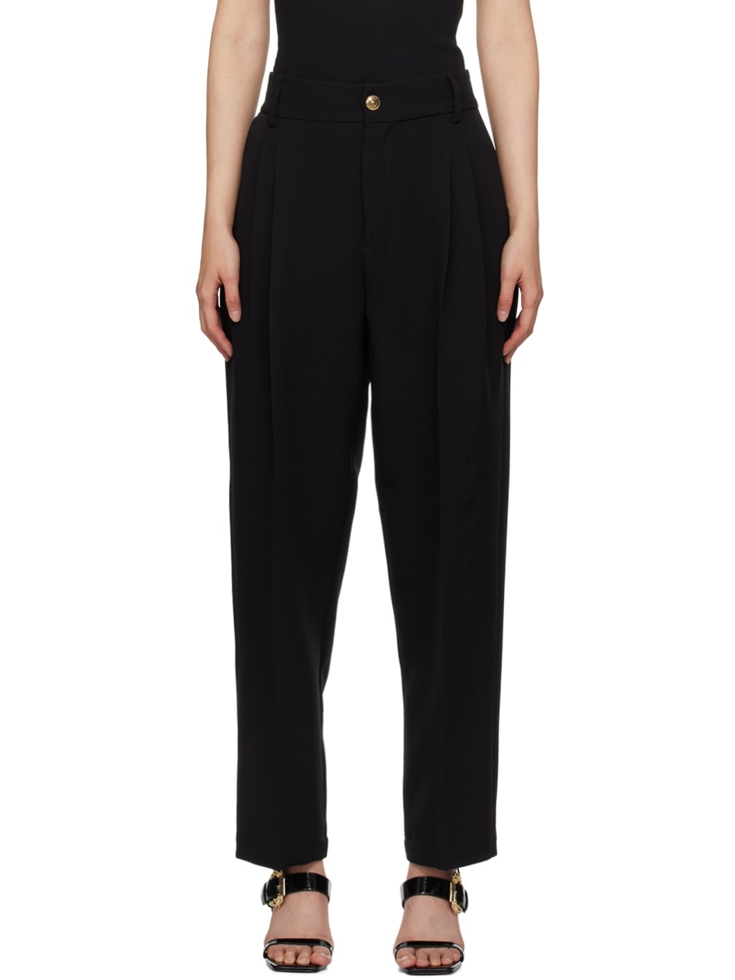 Black Pleated Trousers - 1