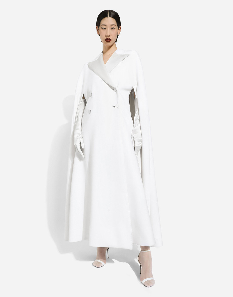 Double-breasted wool cape 7
