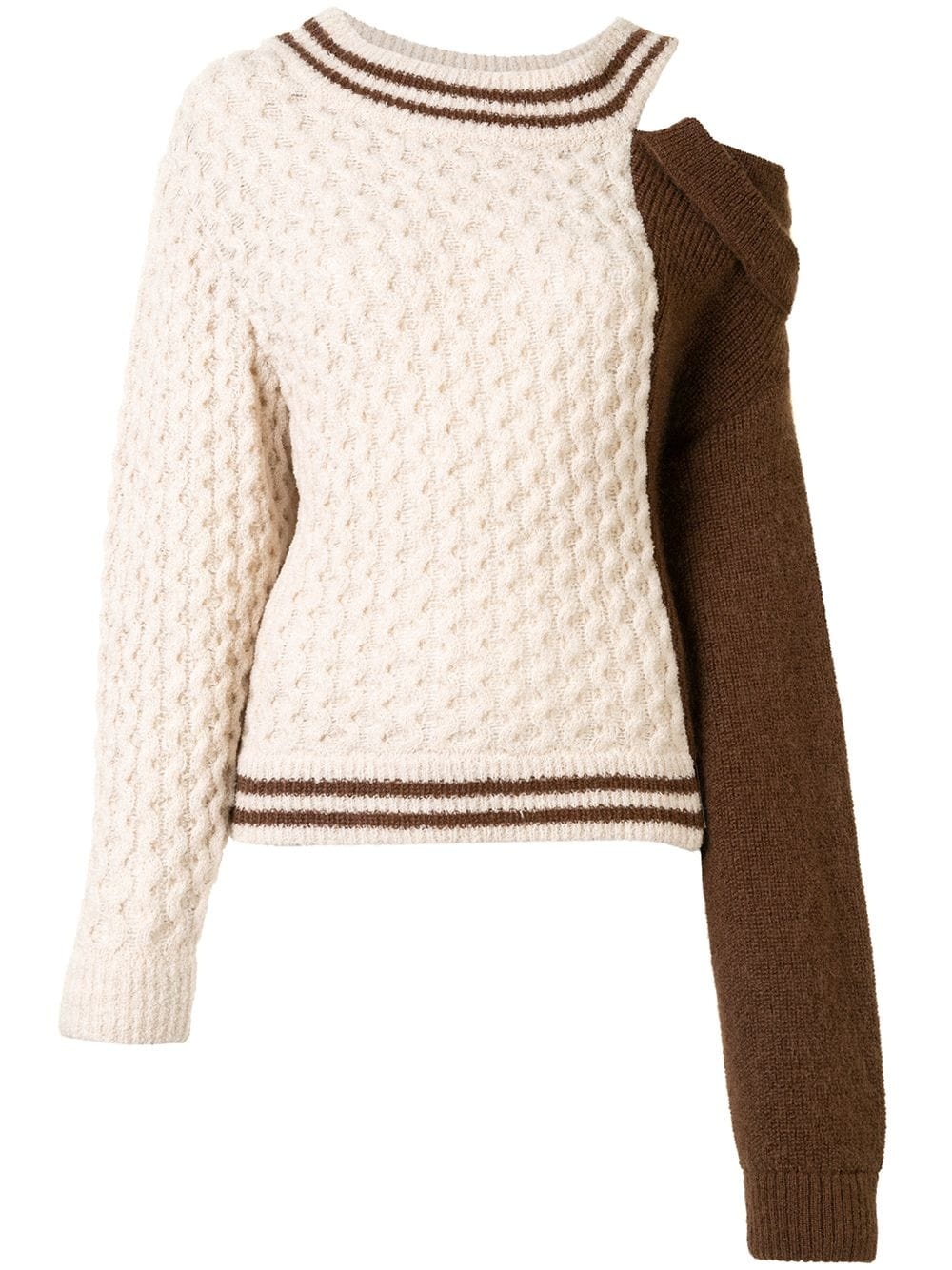 contrast-panel knit jumper - 1