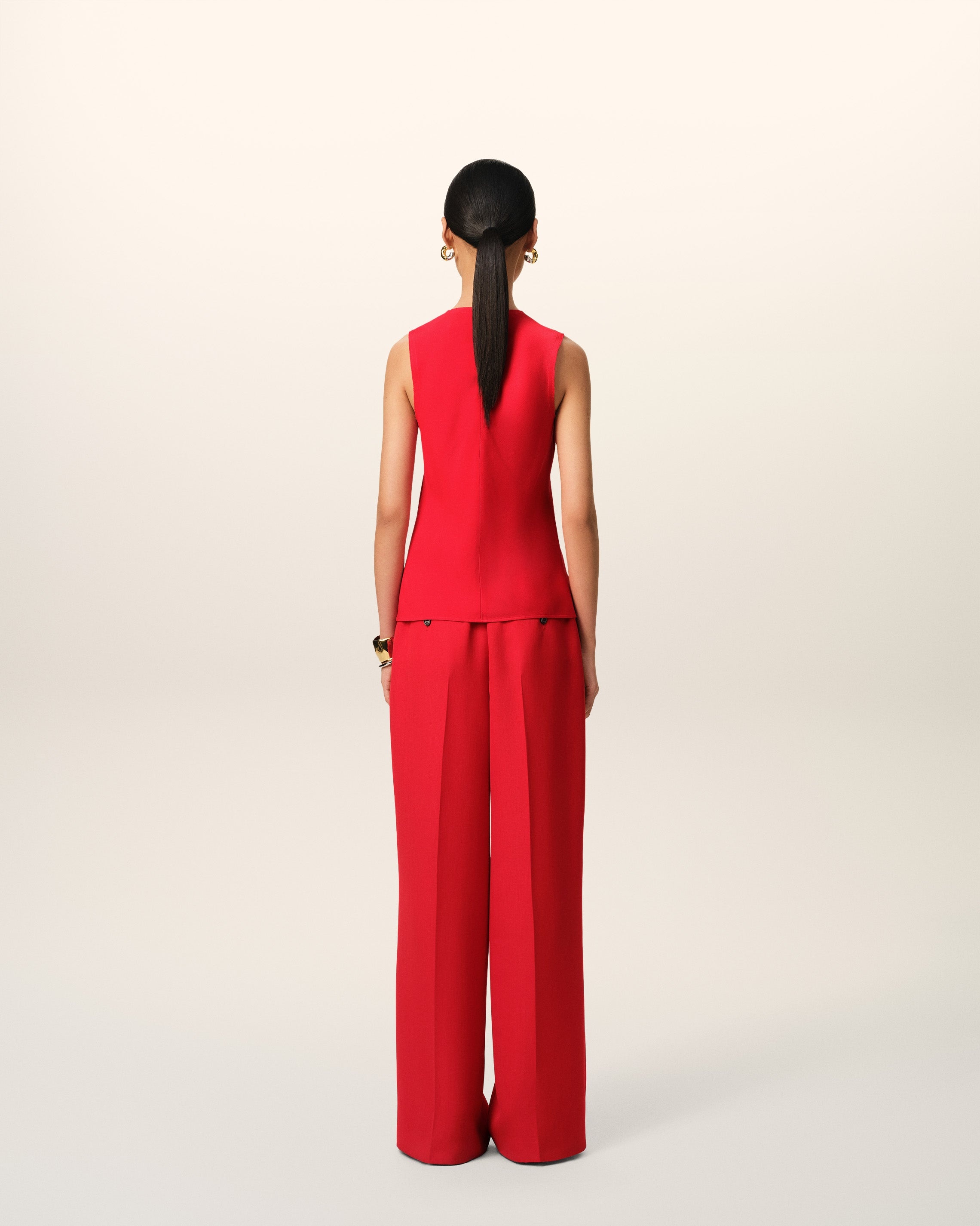 RED SLEEVELESS TOP - 5