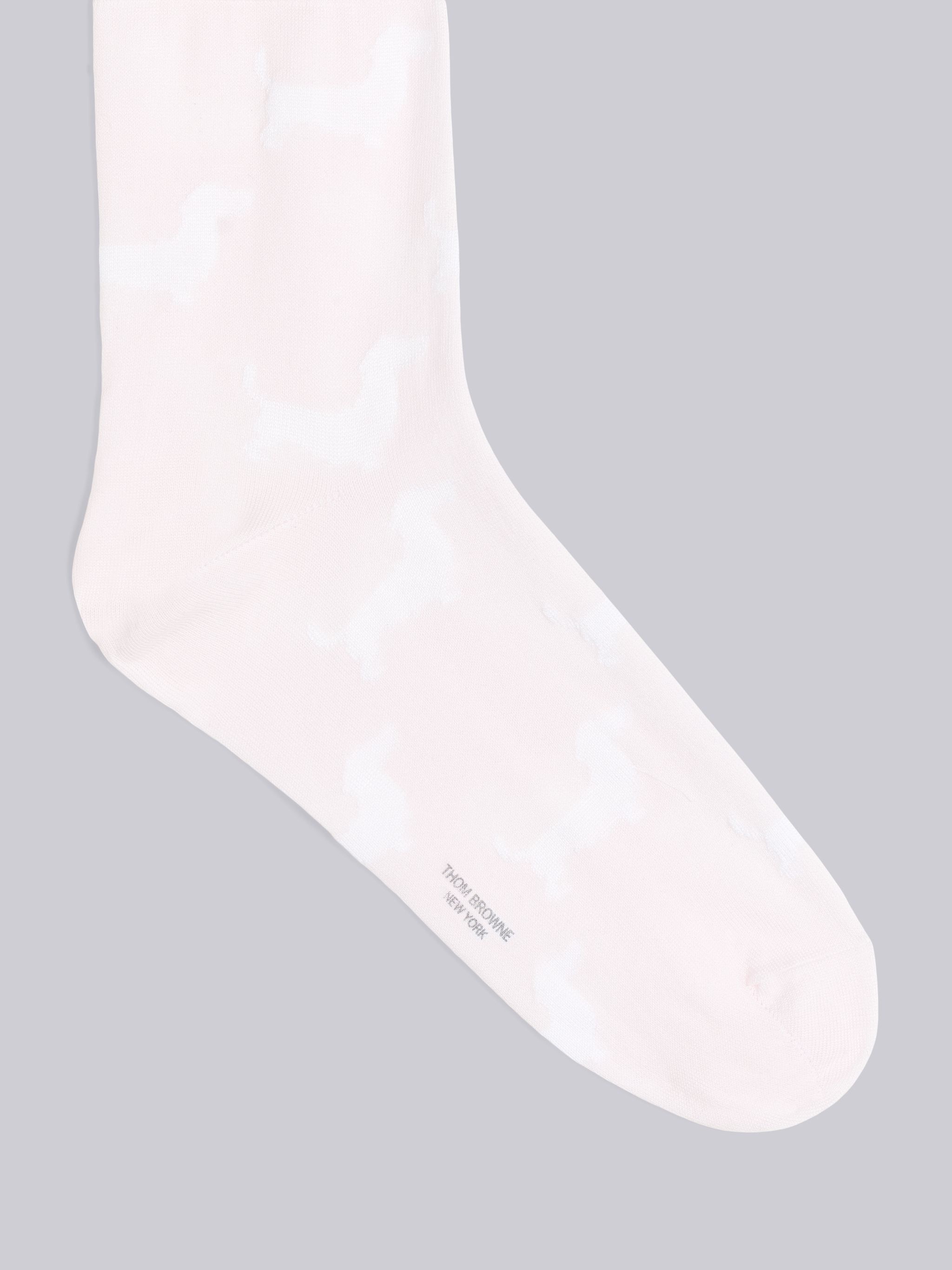 Light Pink Mercerized Cotton Hector Half Ankle Mini Crew Socks - 2