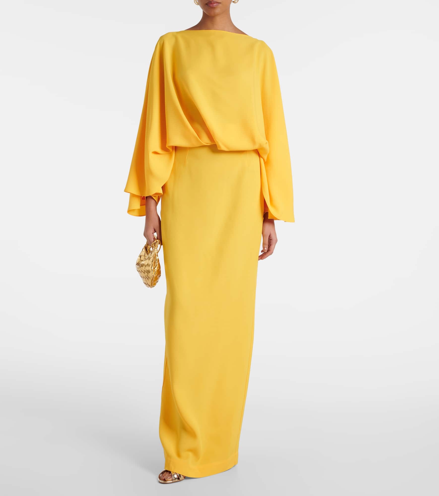Maddalena draped crêpe cady gown - 2
