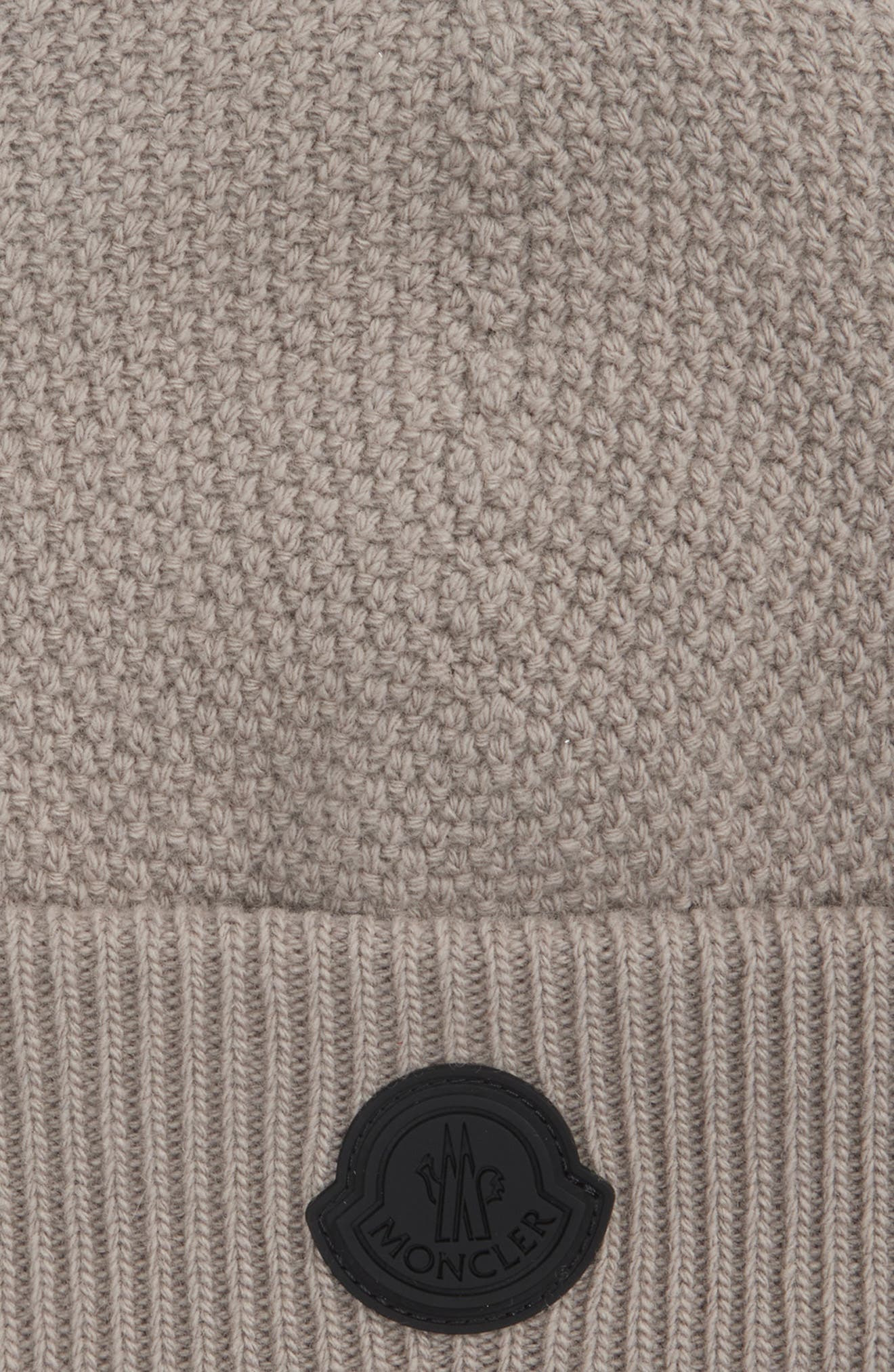 Moncler Wool Seed Stitch Beanie in Beige at Nordstrom - 2