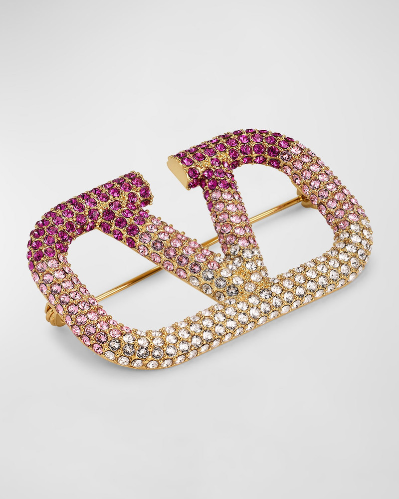 Metal Ombré Crystal Brooch 3