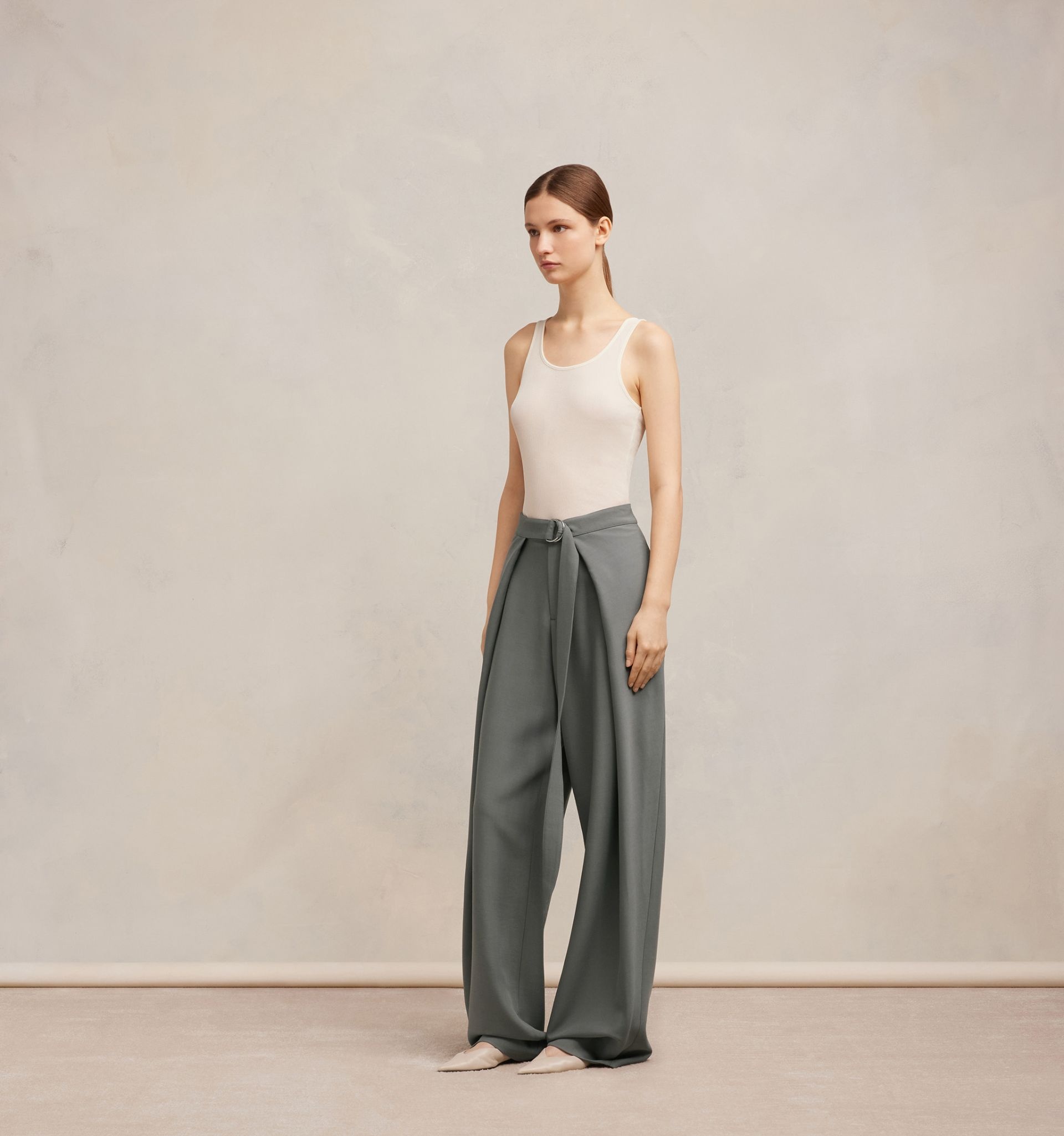 Wide Fit Trousers With Floating Panels - 4