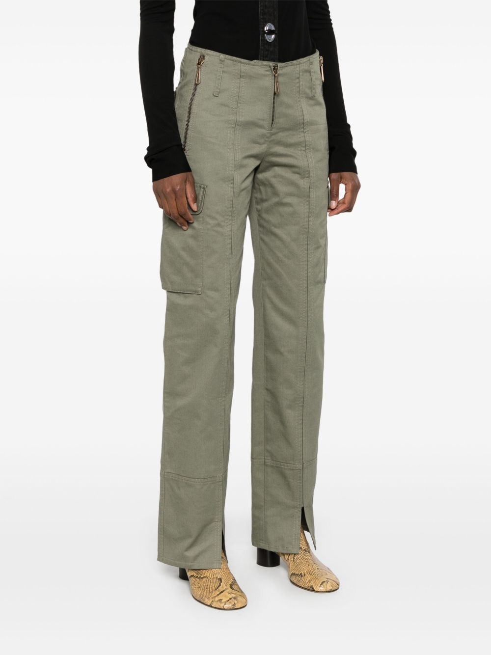 straight-leg cargo trousers - 3